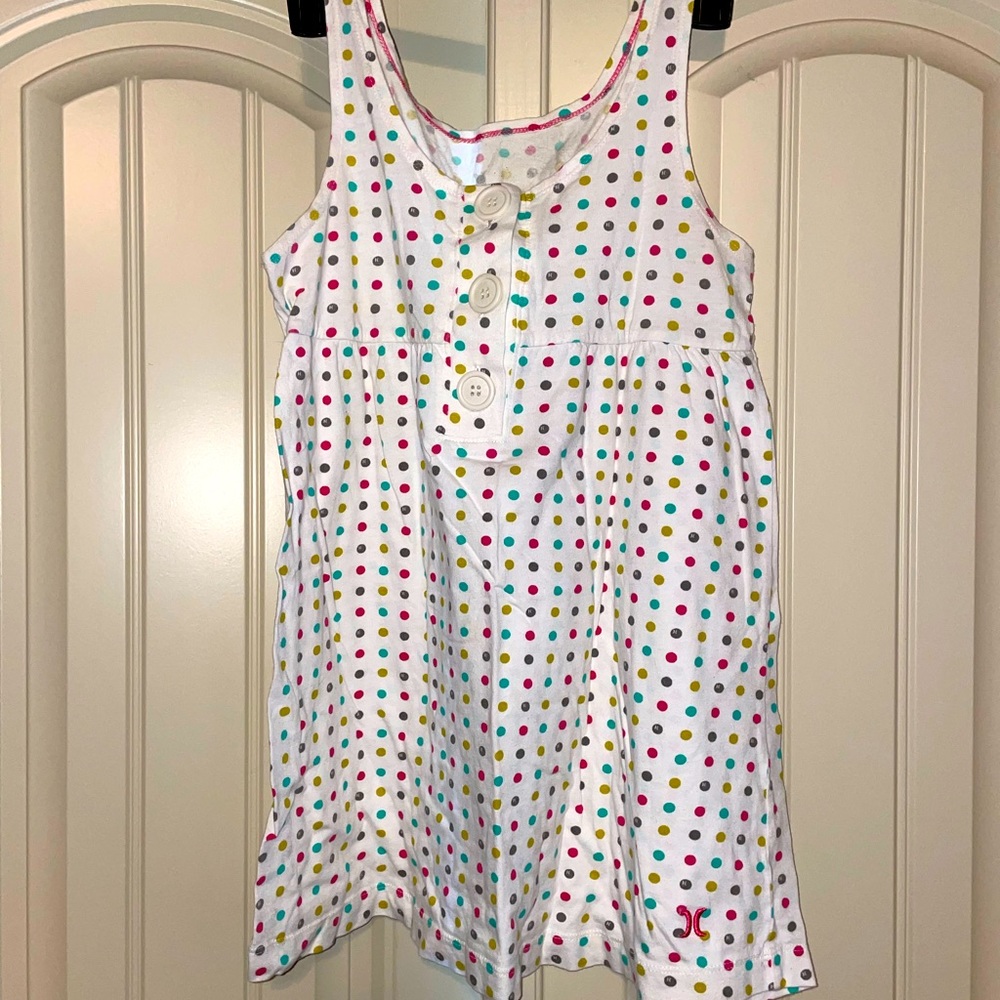 Hurley polka dot baby doll tank top